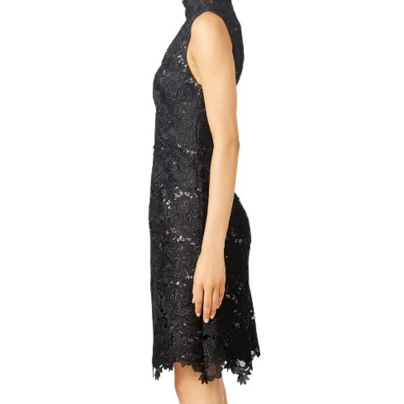 ML Monique Lhuillier Facade Lace Sheath Dress – Black, Size 2 - Picture 3 of 9
